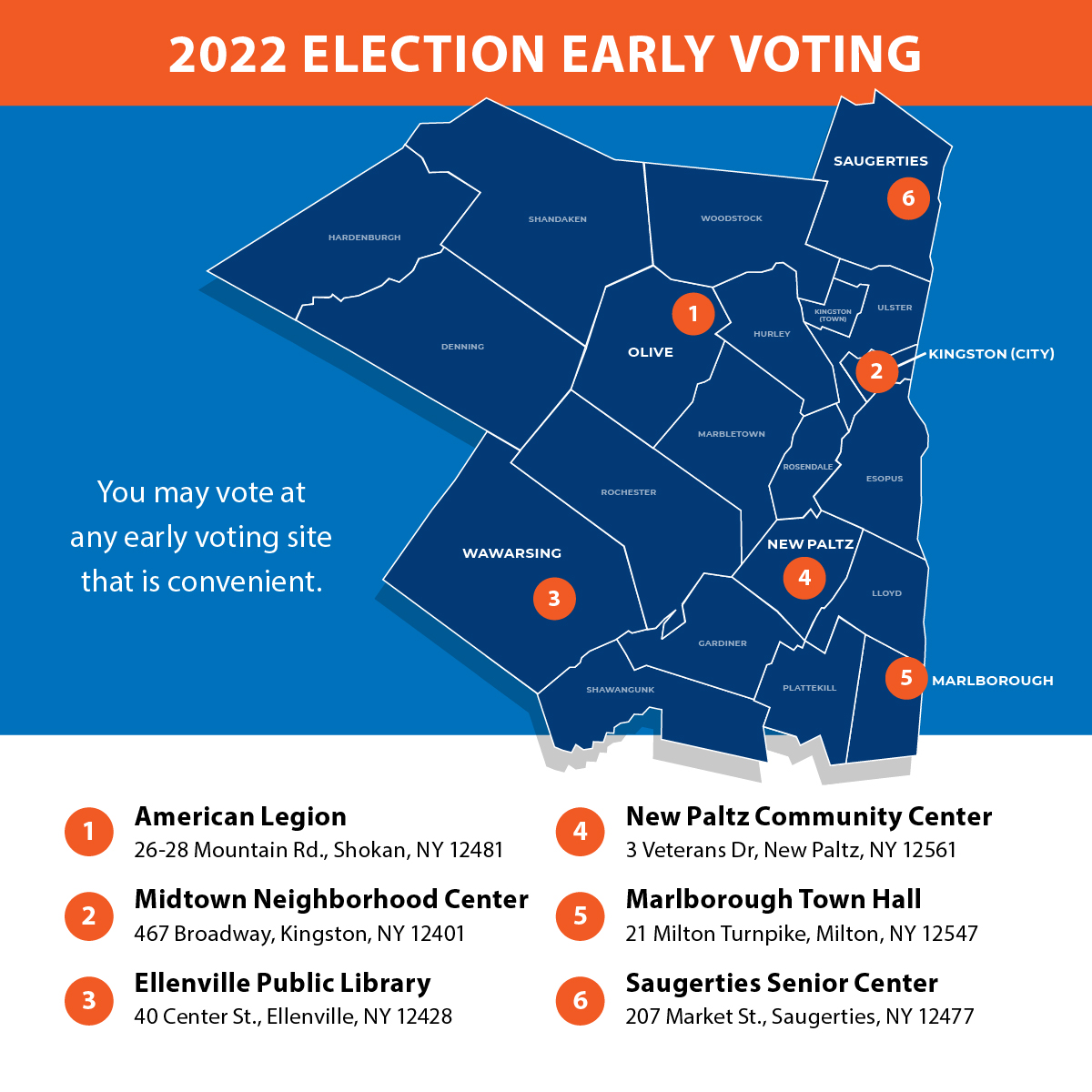 Early Voting Ulster County Board of Elections
