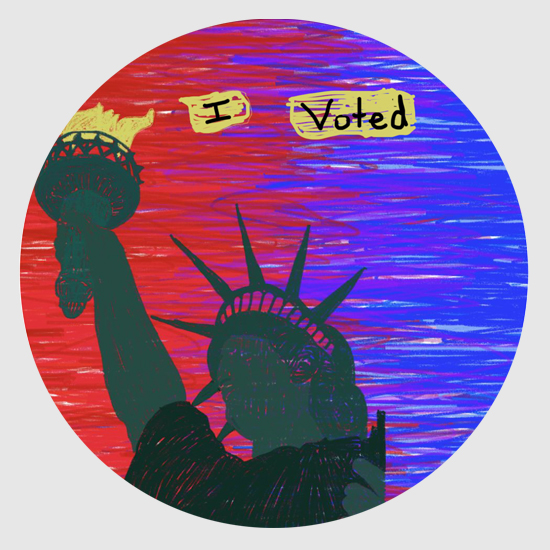 I Voted Stickers: Stars Decor by Integrated Social Studies