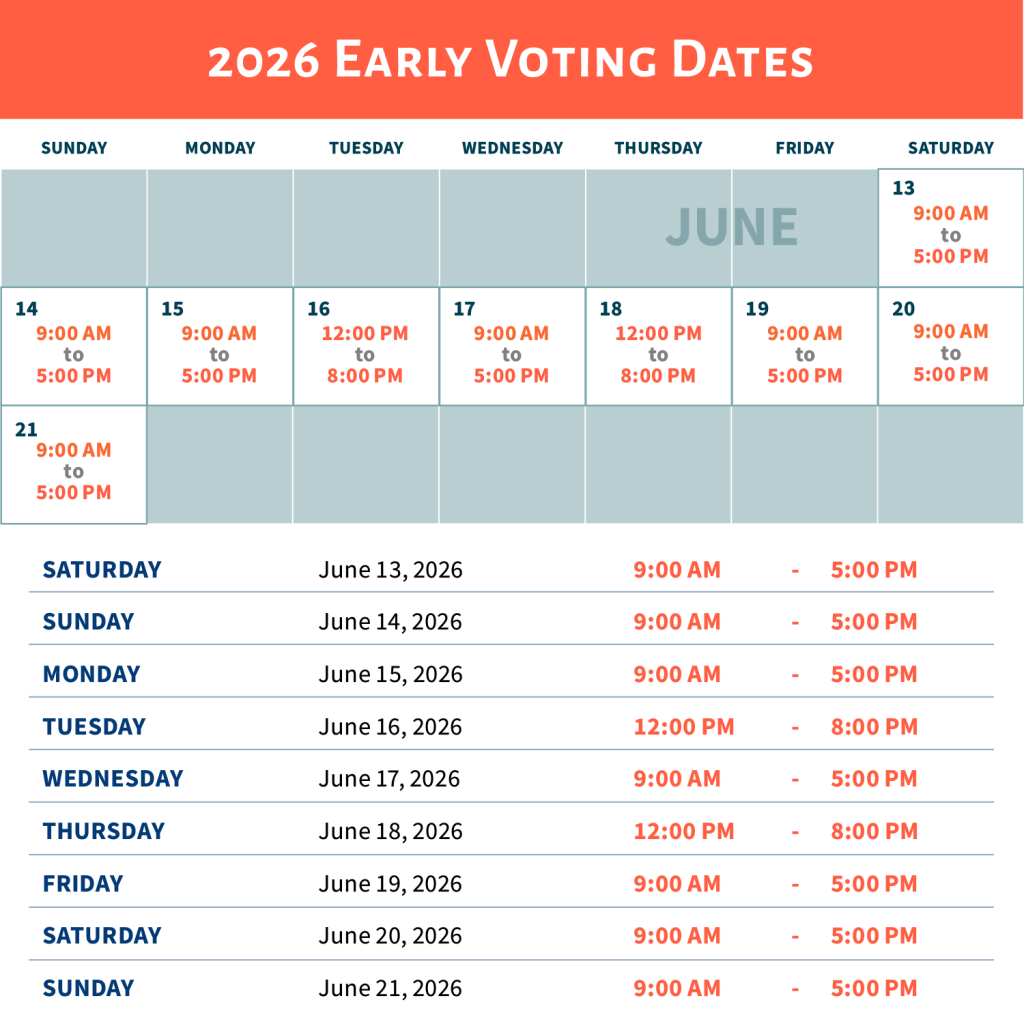 2026 Early Voting Dates